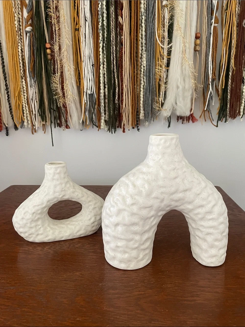 Ceramic donut vases new set of 2